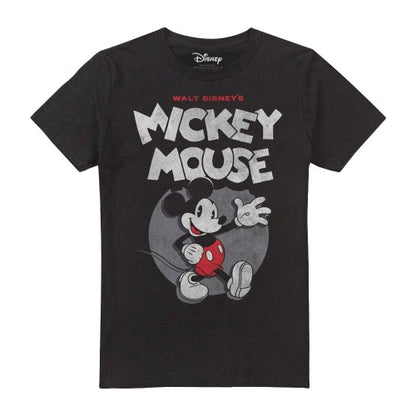 Front - Disney Mens Retro Wave Mickey Mouse T-Shirt