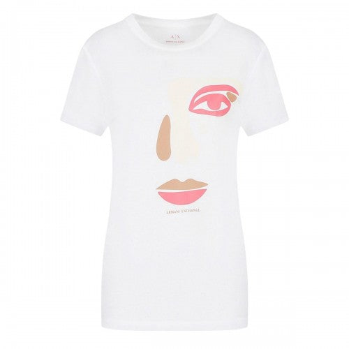 Front - Armani Exchange Womens/Ladies Face T-Shirt