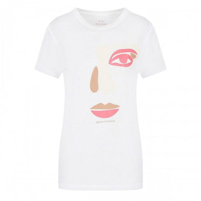 Front - Armani Exchange Womens/Ladies Face T-Shirt