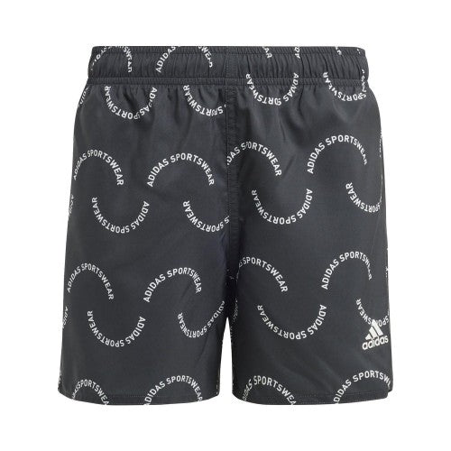 Front - Adidas Childrens/Kids Sportswear Wave Pattern Swim Shorts