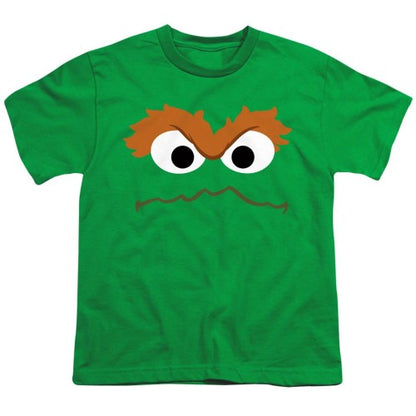 Front - Sesame Street Childrens/Kids Oscar The Grouch Face T-Shirt