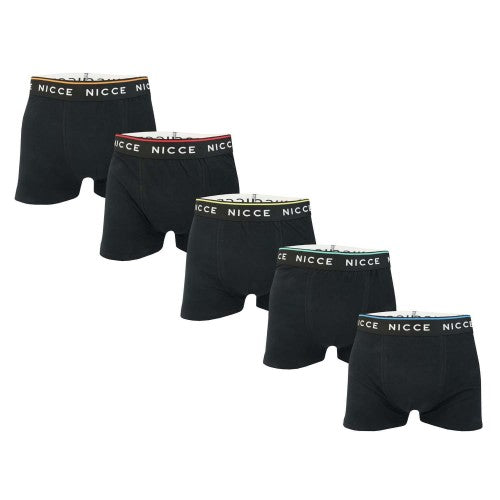 Front - Nicce Mens Foxwell Boxer Shorts (Pack of 5)