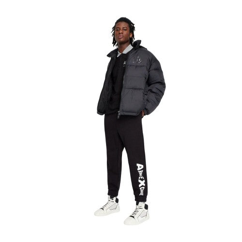 Front - Armani Exchange Mens Graphic Print Jogging Bottoms