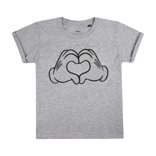 Front - Disney Childrens/Kids Mickey Mouse Love Hands T-Shirt