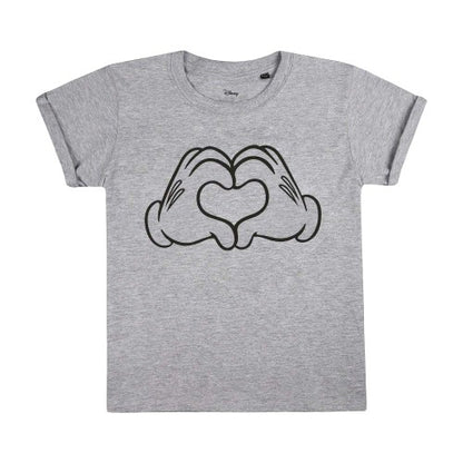 Front - Disney Childrens/Kids Mickey Mouse Love Hands T-Shirt