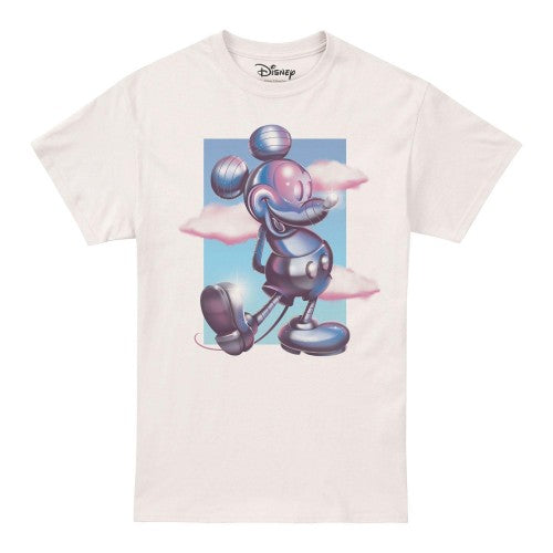 Front - Disney Mens Mickey Mouse 3D Chrome T-Shirt
