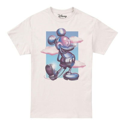 Front - Disney Mens Mickey Mouse 3D Chrome T-Shirt