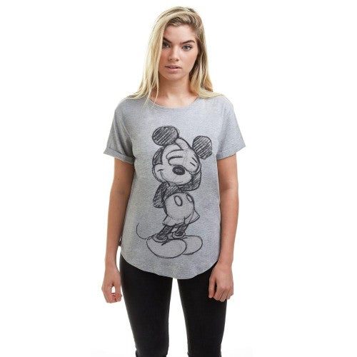 Front - Disney Womens/Ladies Mickey Mouse T-Shirt