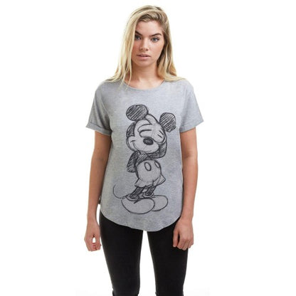 Front - Disney Womens/Ladies Mickey Mouse T-Shirt