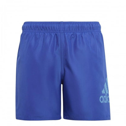 Front - Adidas Boys Clx Logo Swim Shorts