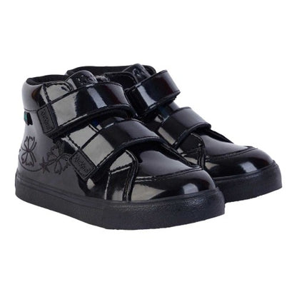 Front - Kickers Childrens/Kids Tovni Hi Stardust Patent Leather Boots