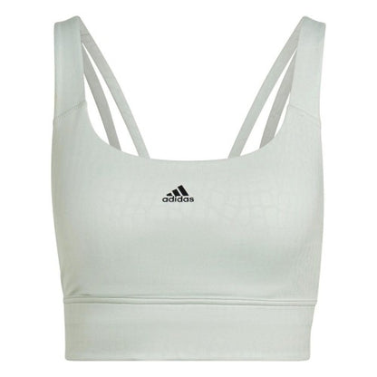 Front - Adidas Womens/Ladies Powerimpact Medium Support Longline Training Sports Bra