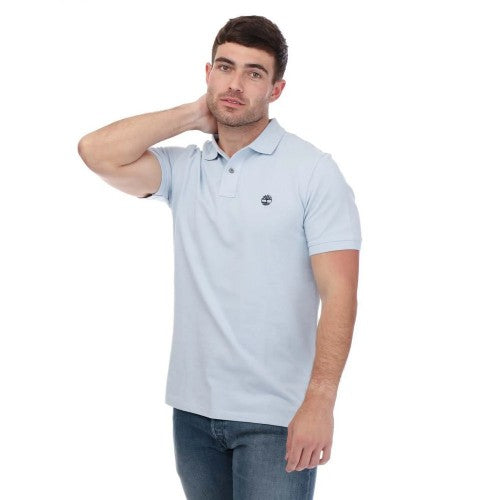 Front - Timberland Mens Miller River Pique Short-Sleeved Polo Shirt