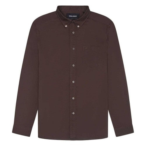 Front - Lyle & Scott Mens Tonal Eagle Oxford Shirt