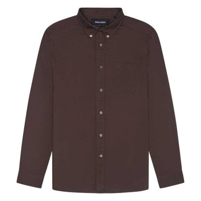 Front - Lyle & Scott Mens Tonal Eagle Oxford Shirt