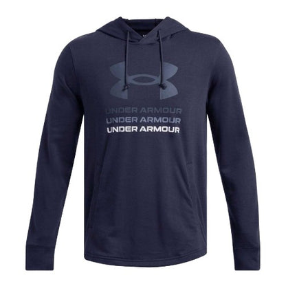 Front - Under Armour Mens Rival Graphic Terrycloth Hoodie