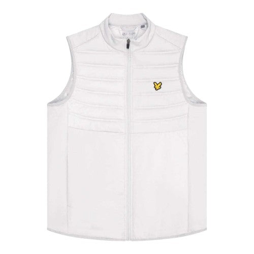 Front - Lyle & Scott Mens Hybrid Double Baffle Sports Gilet