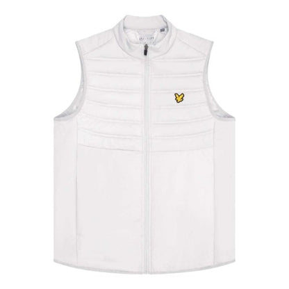 Front - Lyle & Scott Mens Hybrid Double Baffle Sports Gilet