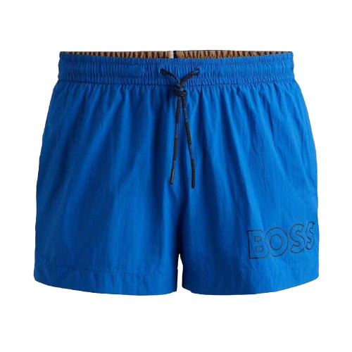 Front - Boss Mens Mooneye Logo Swim Shorts