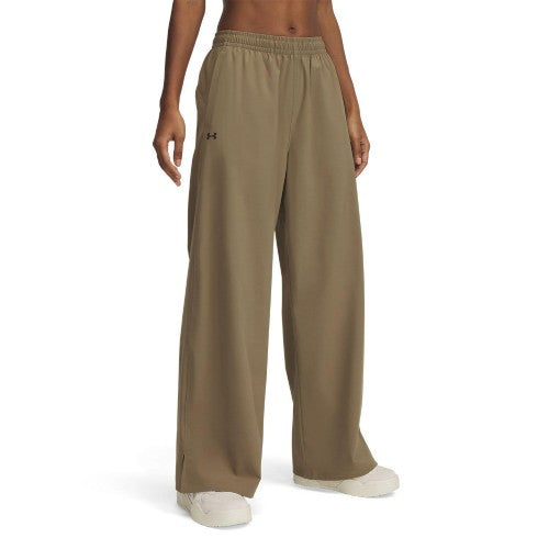 Front - Under Armour Womens/Ladies Rival Wide Leg Jogging Bottoms