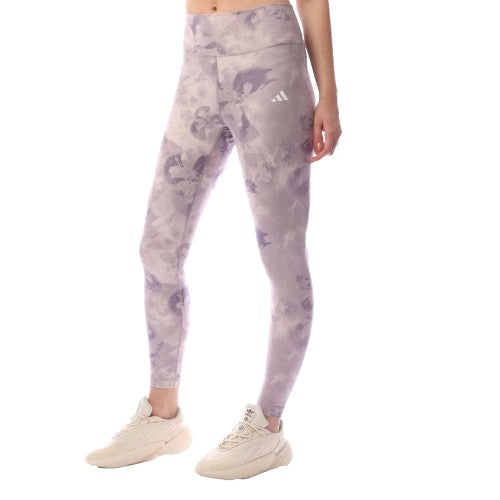 Front - Adidas Womens/Ladies Train Essentials Tie Dye Flower All-Over Print Leggings