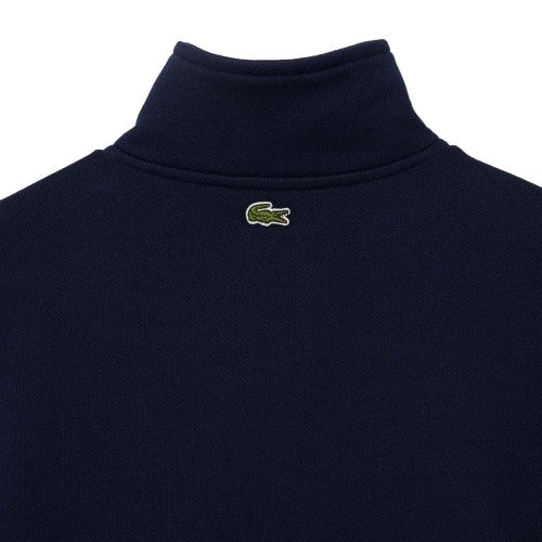 Front - Lacoste Womens/Ladies Zip Fleece High-Neck Sweatshirt
