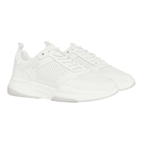 Front - Mallet Mens Radnor Leather Trainers