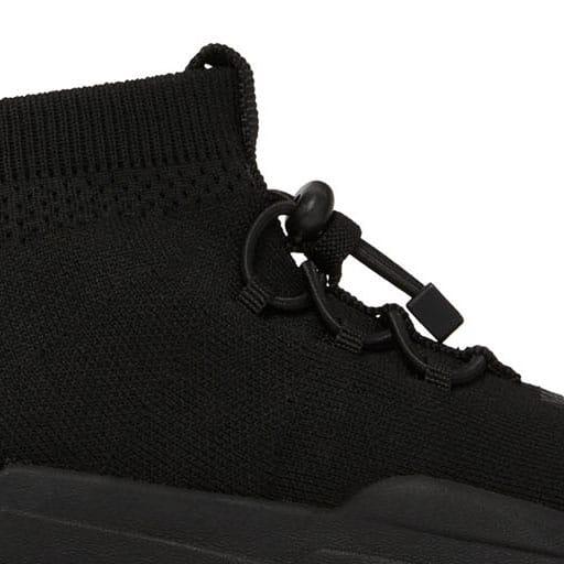 Black - Side - Mallet Childrens-Kids Trainers