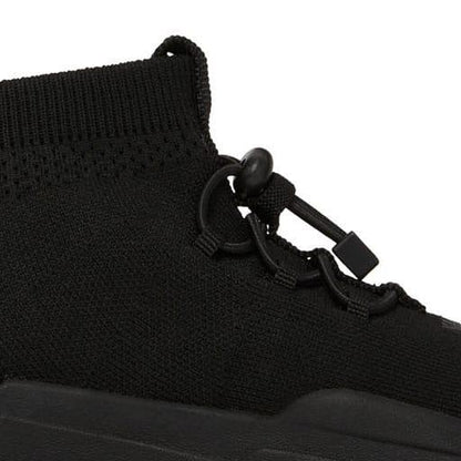 Black - Side - Mallet Childrens-Kids Trainers
