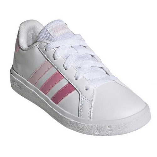 Front - Adidas Childrens/Kids Grand Court 2.0 Synthetic Leather Trainers