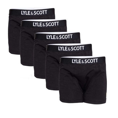 Front - Lyle & Scott Boys Gacy Boxer Shorts (Pack of 5)