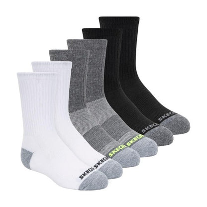 Front - Skechers Childrens/Kids Crew Socks (Pack of 6)