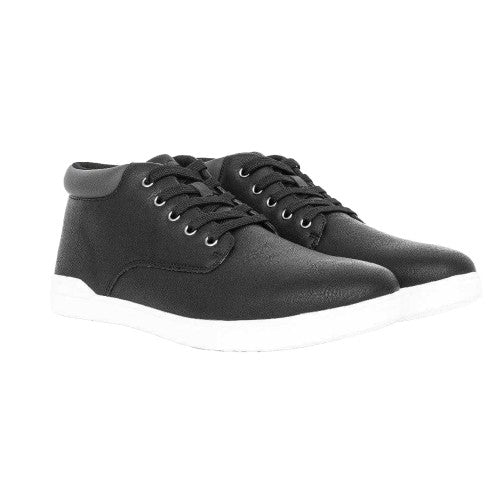 Front - Crosshatch Mens Alistair Leather Trainers