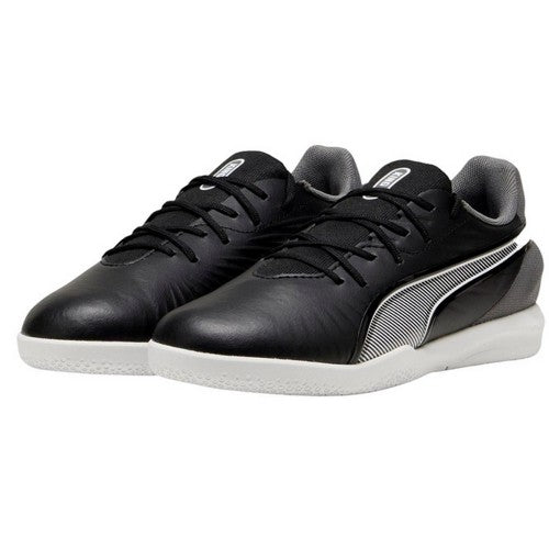 Front - Puma Childrens/Kids King Match Leather Indoor Football Trainers