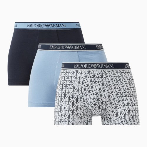 Front - Armani Mens Boxer Shorts (Pack of 3)