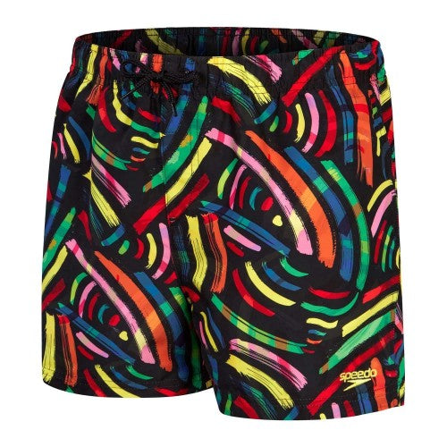 Front - Speedo Boys Digital Print Swim Shorts