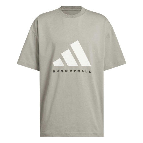 Front - Adidas Unisex Adult Basketball T-Shirt