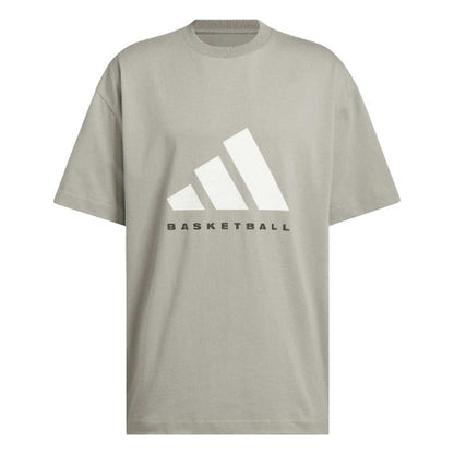 Front - Adidas Unisex Adult Basketball T-Shirt