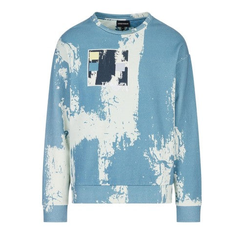Front - Emporio Armani Mens Crew Neck Sweatshirt