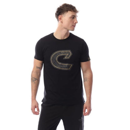 Front - Cruyff Mens Logo Fuzeknit T-Shirt