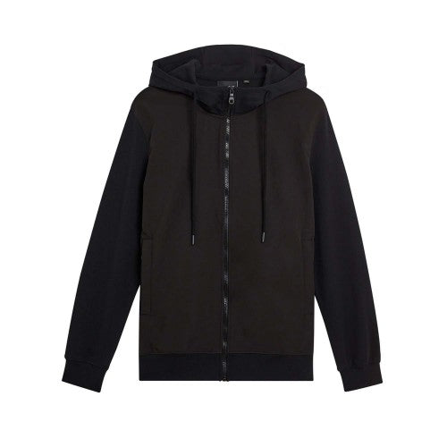 Front - Lyle & Scott Mens Hybrid Softshell Full Zip Hoodie