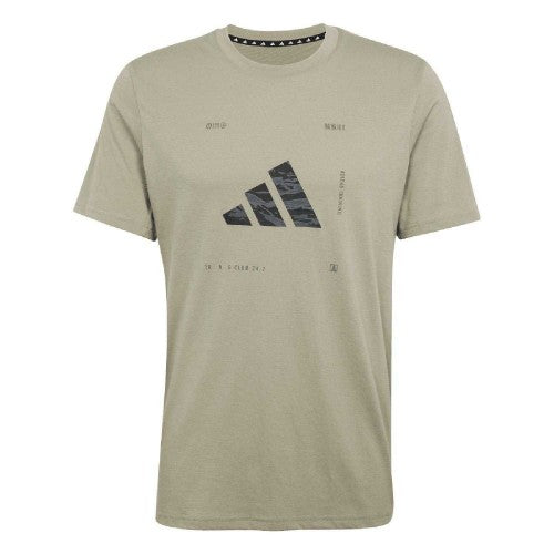 Front - Adidas Mens Camo Logo T-Shirt