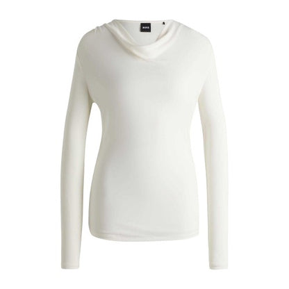 Front - Boss Womens/Ladies Eseyana Stretch Long-Sleeved T-Shirt