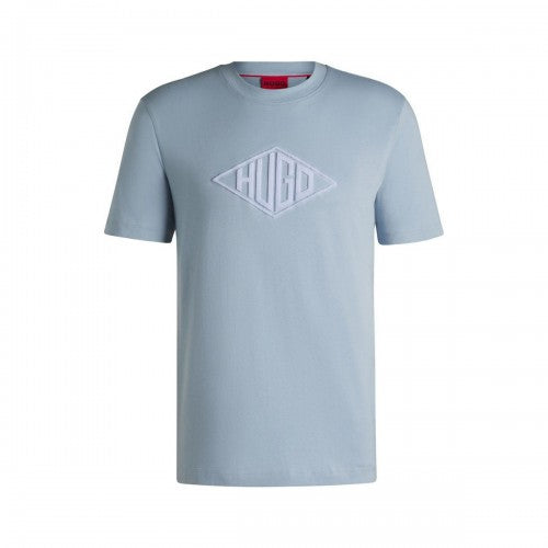 Front - Hugo Mens Dalendi Geometric Logo T-Shirt