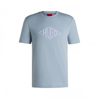 Front - Hugo Mens Dalendi Geometric Logo T-Shirt