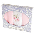 Front - Womens/Ladies Embroidered Flowers And Plain Handkerchiefs (Pack Of 3)