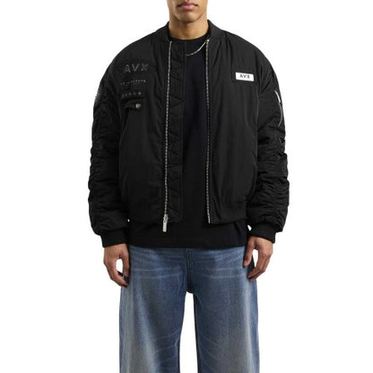Front - AVX Mens MA1 Bomber Jacket