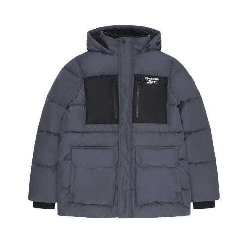 Front - Reebok Mens RB1577 Puffer Jacket
