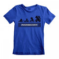 Front - Mario Kart Childrens/Kids Silhouette T-Shirt