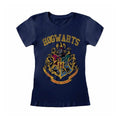 Front - Harry Potter Womens/Ladies Hogwarts Crest Fitted T-Shirt